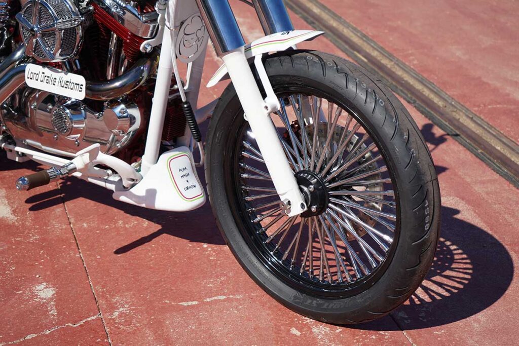 Détail de la roue avant