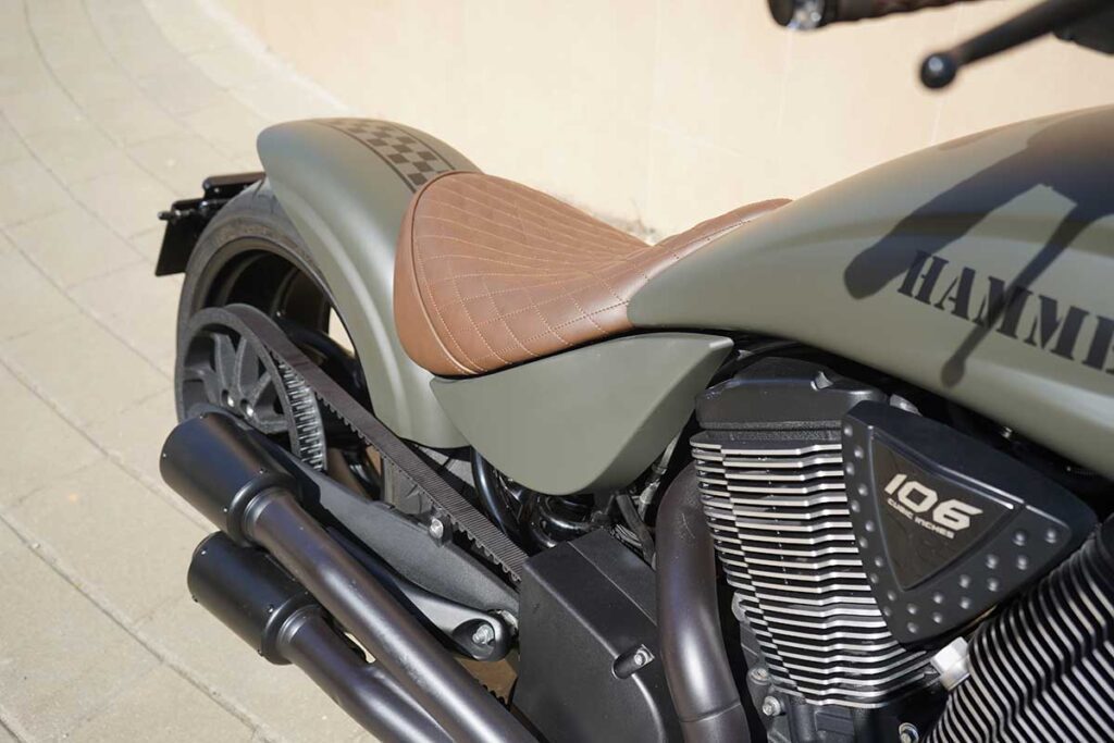 Detail of gas tank and seat