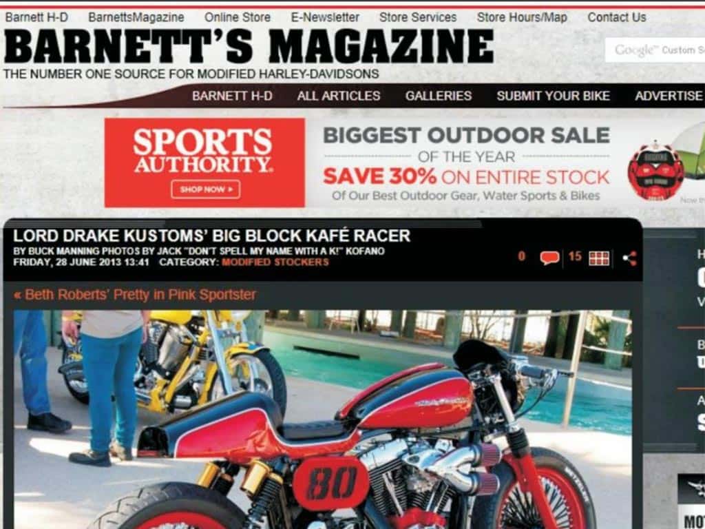 LDK Dyna Cafe Racer en Barnetts Magazine