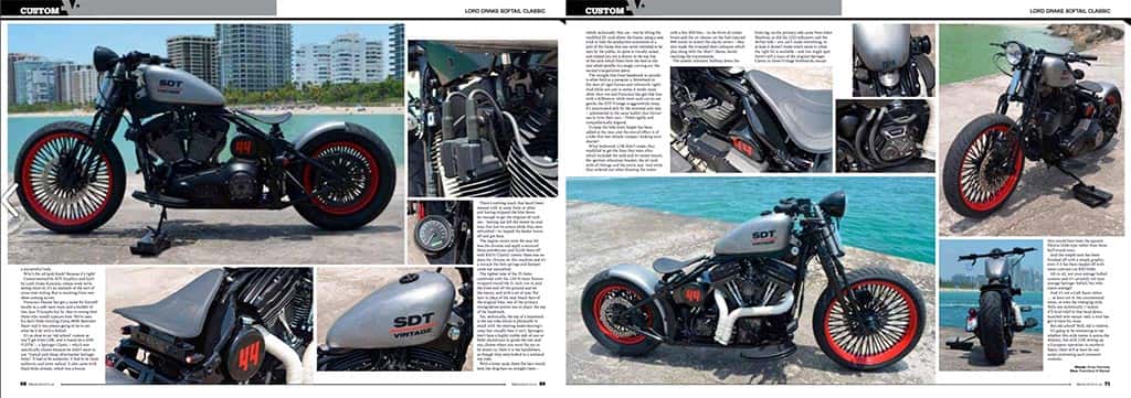 LORD DRAKE KUSTOMS “SPRINGER SDT VINTAGE” AMERICAN V MAGAZINE (UK)