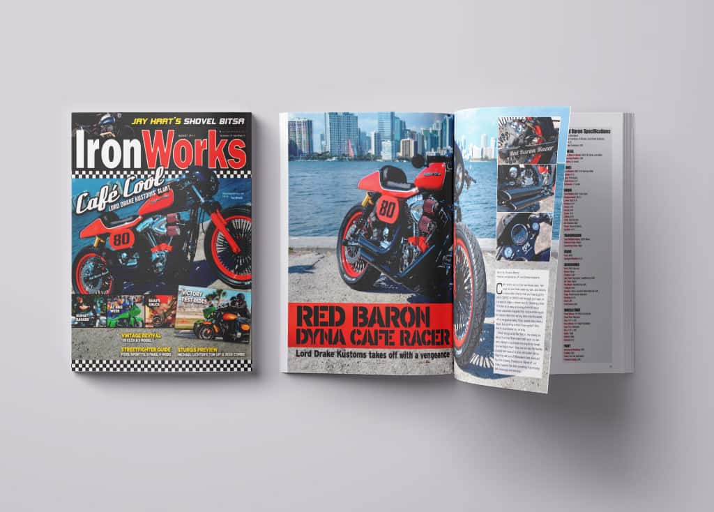 "Red Baron" was the cover of American magazine Iron Works in 2013