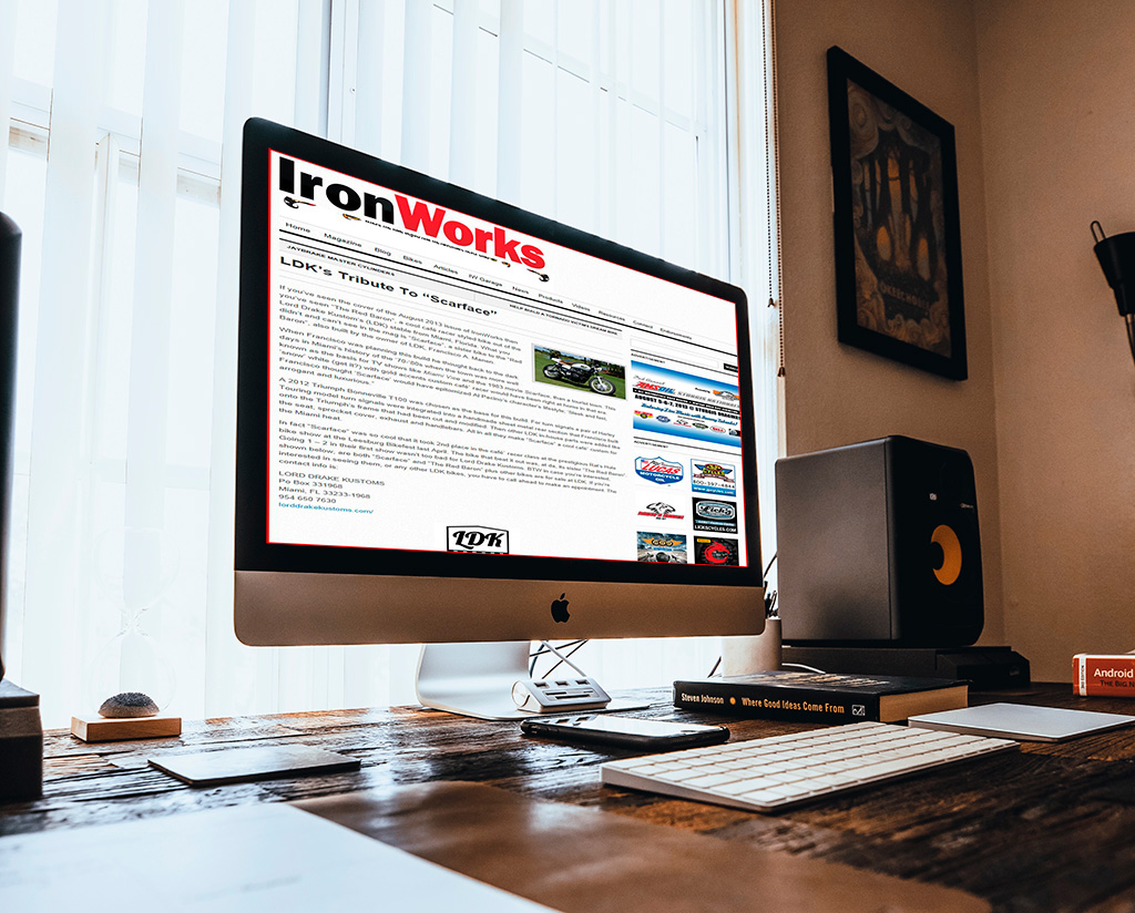 La versión digital de la revista Iron Works (USA) escribió un reportaje de nuestra «Scarface»
