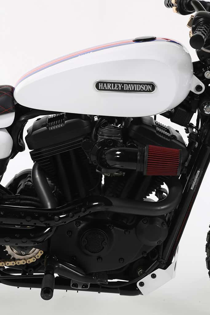 Detail of Seventy, a custom motorcycle created by Lord Drake Kustoms
