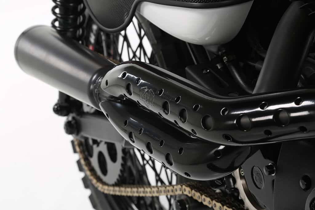 Detail of Seventy, a custom motorcycle created by Lord Drake Kustoms