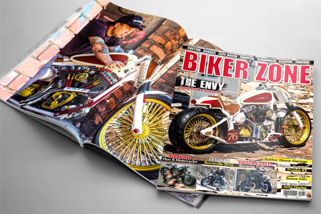 La famosa Harley «Envy» customizada por Lord Drake Kustoms fue portada en Biker Zone