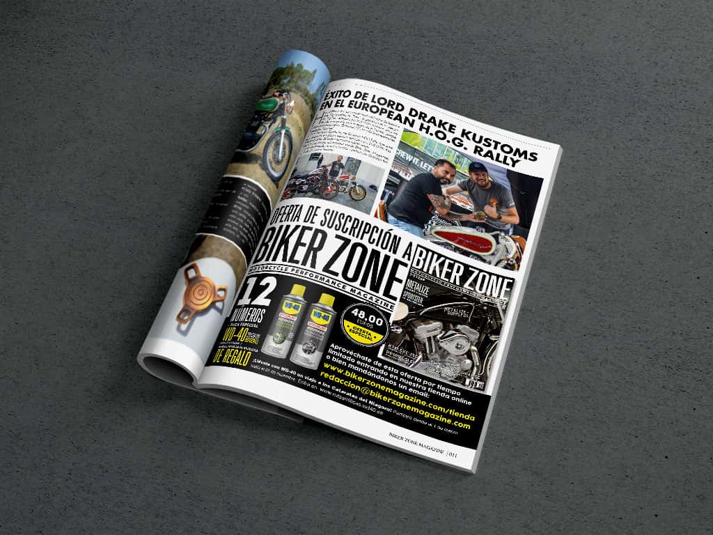 Article in Biker Magazine of congratulations for double in European H.O.G. Rally