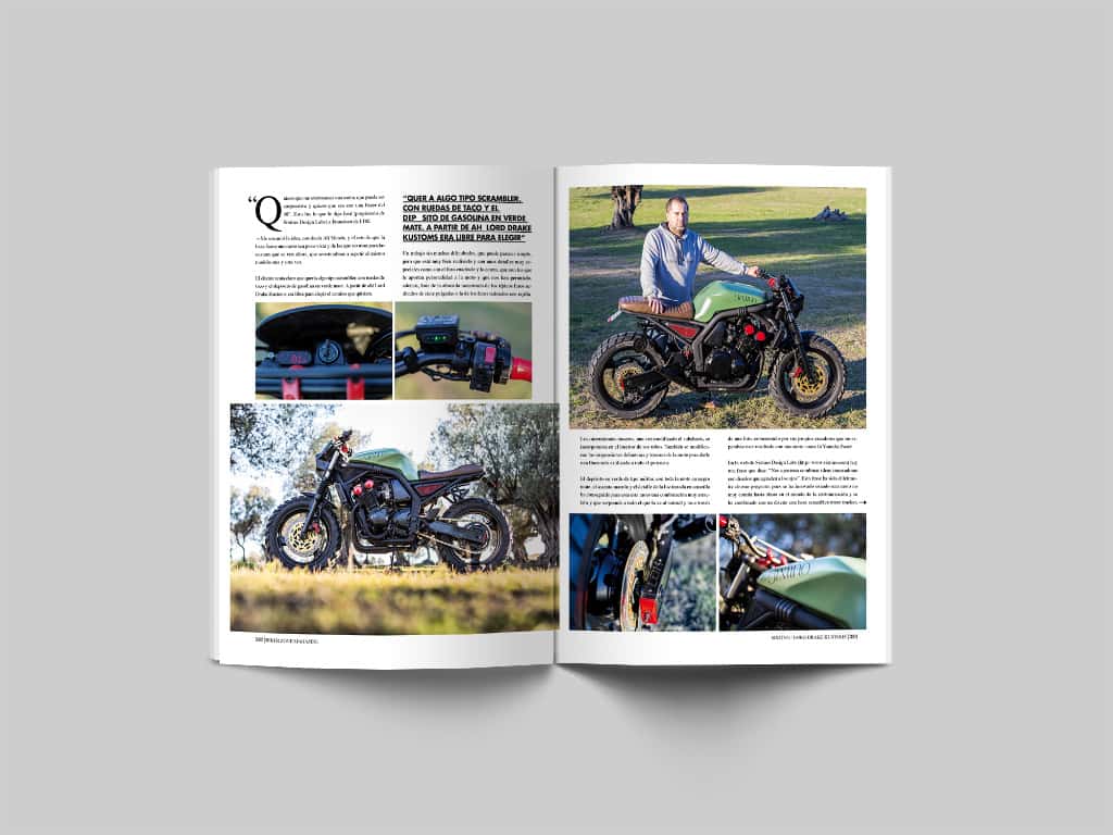 «Yamaha Fazer Sixtino» de Lord Drake Kustoms en la revista Biker Zone