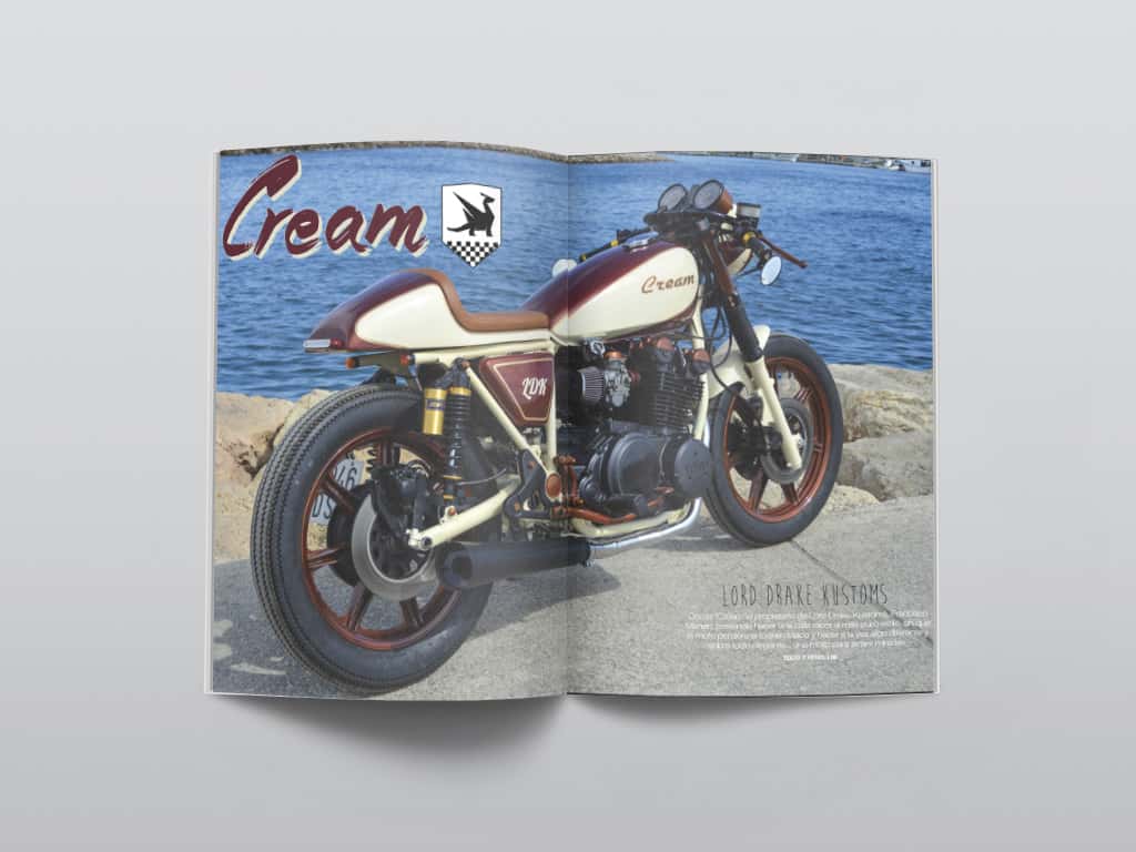 «Cream» la Yamaha de Lord Drake Kustoms en la revista Biker Zone