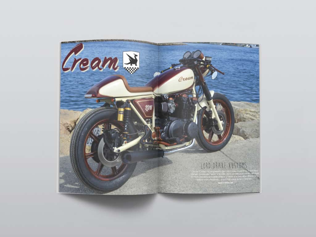 “Cream” the Yamaha Cafe Racer by Lord Drake Kustoms in Biker Zone magazine