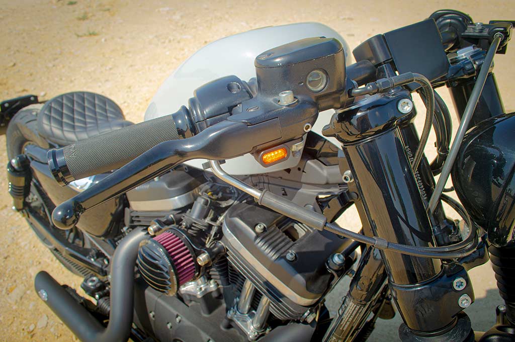 Grip detail of Harley Sportster 48 Bobber