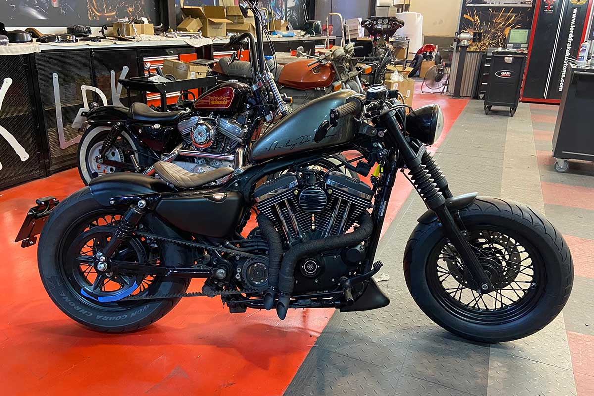 Transformation of an Indian Scout or Harley Davidson Sportster