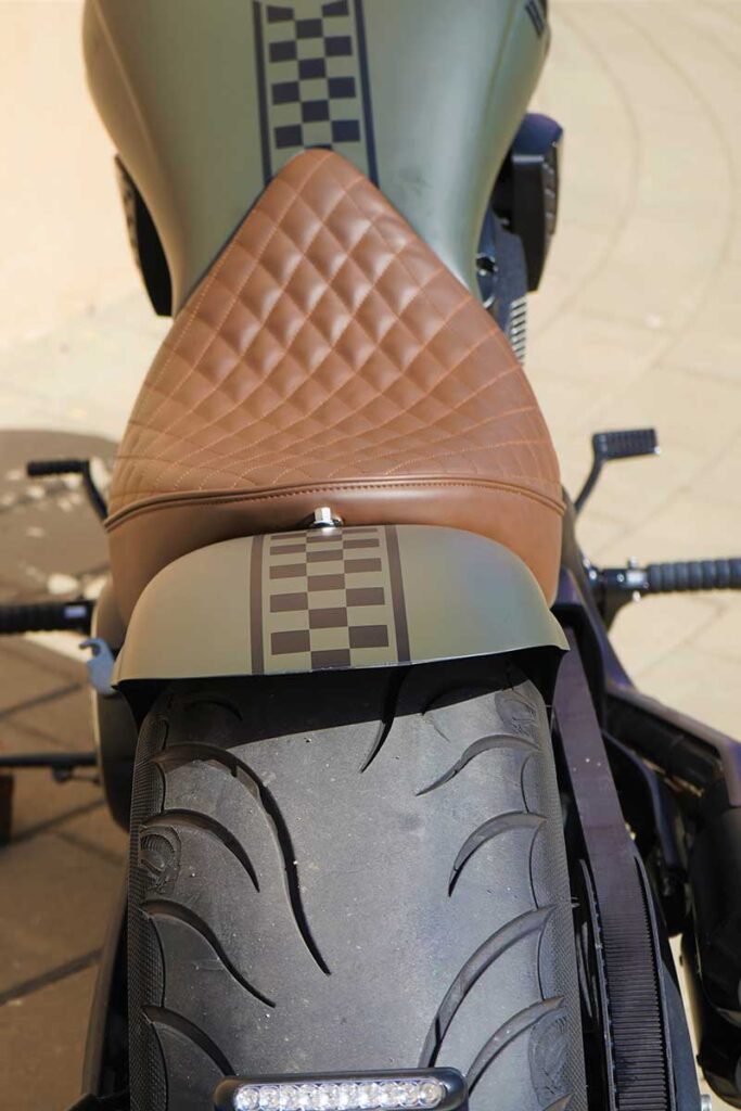 Seat and rear fender detail