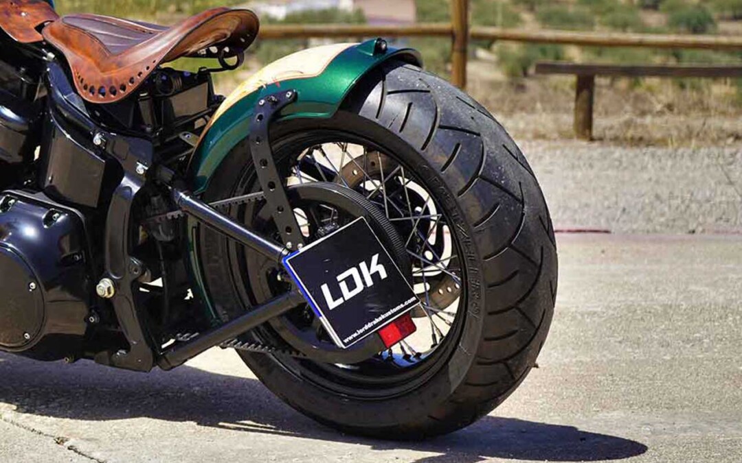 Matrícula lateral en moto
