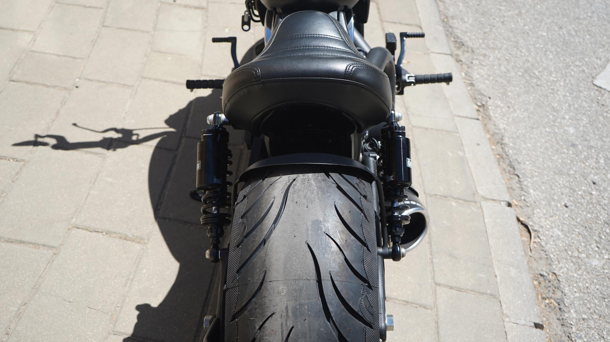 Indian Scout 240 Darker Rear wheel detail